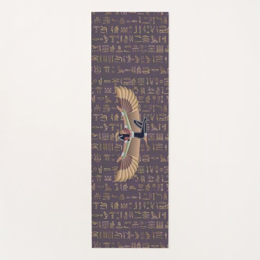 Gold Lavender Egyptian Princess Hieroglyphs Yogamat (Voorkant)