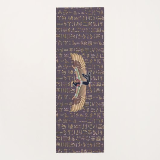 Gold Lavender Egyptian Princess Hieroglyphs Yogamat (Achterkant)