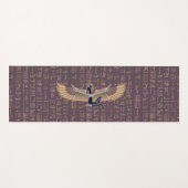 Gold Lavender Egyptian Princess Hieroglyphs Yogamat (Voorkant (horizontaal))