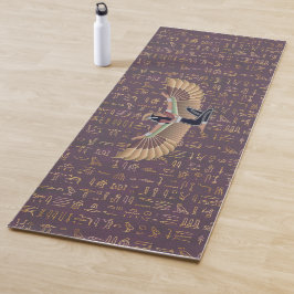 Gold Lavender Egyptian Princess Hieroglyphs Yogamat