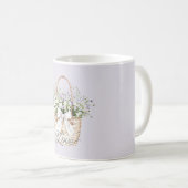 Gold Lavender Floral Love Koffiemok (Voorkant rechts)
