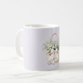 Gold Lavender Floral Love Koffiemok (Voorkant links)