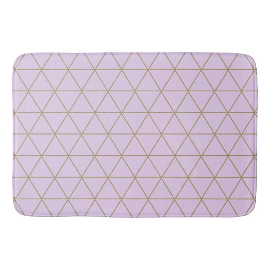 Gold Lavender Geometric Triangles Boho Glam Badmat (Voorkant)
