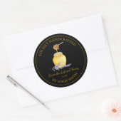 Gold Lavender Infused Honey Label | Black (Envelop)
