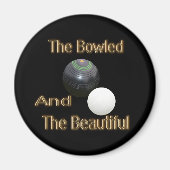 Gold Lawn Bowls Bowled en Mooi, magneet (Voorkant)
