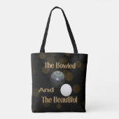 Gold Lawn Bowls Bowled-vormgeving Tote Bag (Achterkant)