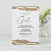 Gold Layers Gala Uitnodiging (Staand voorkant)