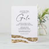 Gold Layers Gala Uitnodiging (Staand voorkant)