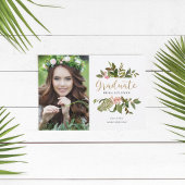 Gold Leaf Afstuderen Foto Aankondiging