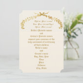 Gold Leaf Arch Wedding Uitnodiging (Staand voorkant)