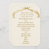 Gold Leaf Arch Wedding Uitnodiging (Voorkant / Achterkant)