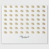 Gold Leaf Birthday Holiday Glitter - Aangepaste na Cadeaupapier (Vlak)