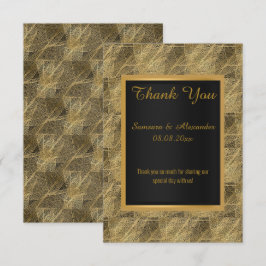 GOLD LEAF BLACK BOTANISCHE Dankkaart Kaart