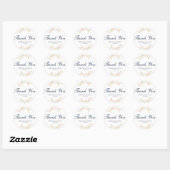 Gold Leaf Botanical Wedding Favor Sticker (Vel)