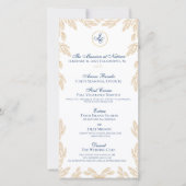 Gold Leaf Botanical Wedding Menu (Voorkant)