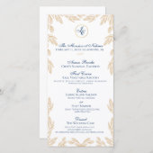 Gold Leaf Botanical Wedding Menu (Voorkant / Achterkant)