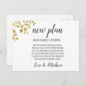 Gold Leaf Branch Aankondiging van wijziging van ev Briefkaart (Voorkant / Achterkant)