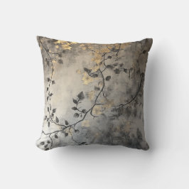Gold Leaf Branches op Grijs Kussen