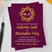 Gold Leaf bruiloft uitnodiging