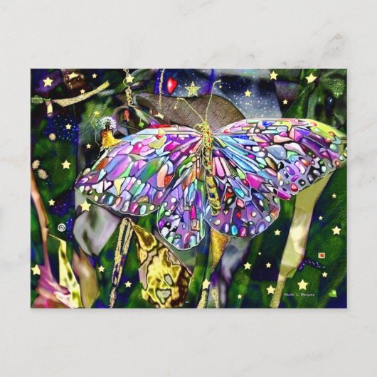 Gold Leaf Butterfly Briefkaart (Voorkant)
