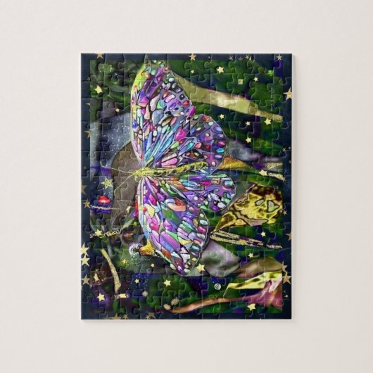 Gold Leaf Butterfly Legpuzzel (Verticaal)