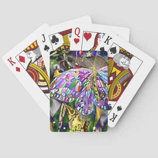 Gold Leaf Butterfly Pokerkaarten (Achterkant)