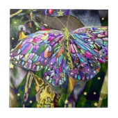 Gold Leaf Butterfly Tegeltje (Voorkant)