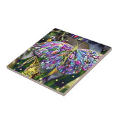 Gold Leaf Butterfly Tegeltje (Zijkant)