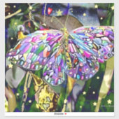 Gold Leaf Buttterfly Sticker (Vel)