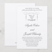 Gold Leaf Chuppah grens Joods huwelijk Kaart (Voorkant / Achterkant)