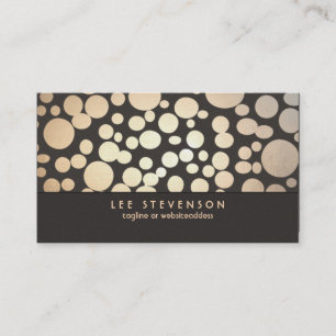 Gold Leaf Circles zien er Modern en Trendy Brown u Visitekaartje