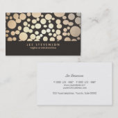Gold Leaf Circles zien er Modern en Trendy Brown u Visitekaartje (Voorkant / Achterkant)