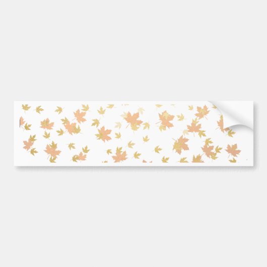 Gold Leaf-Confetti op duidelijke achtergrond Bumpersticker (Voorkant)