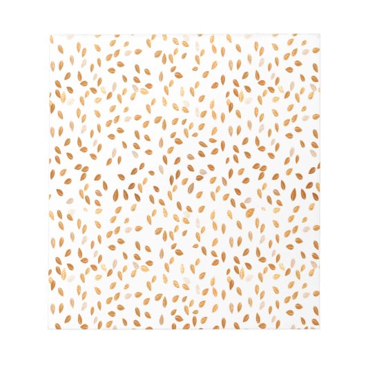 Gold Leaf-Confetti op roze achtergrond Notitieblok (Voorkant)