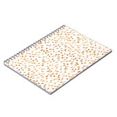 Gold Leaf-Confetti op roze achtergrond Notitieboek (Linkerzijde)