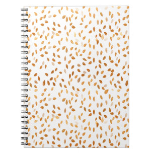 Gold Leaf-Confetti op roze achtergrond Notitieboek
