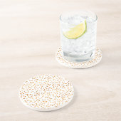 Gold Leaf Confetti Pattern Zandsteen Onderzetter (Zijkant)