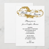 Gold Leaf Couples Wedding Shower Kaart (Voorkant / Achterkant)