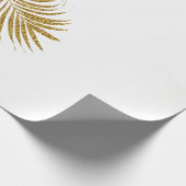 Gold Leaf Custom Name Birthday Holiday Glitter Cadeaupapier (Hoek)