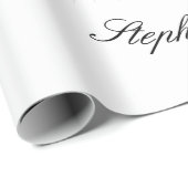 Gold Leaf Custom Name Birthday Holiday Glitter Cadeaupapier (Rol Hoek)