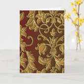 Gold Leaf Damask Colors of Tuscany Kaart (Gele Bloem)