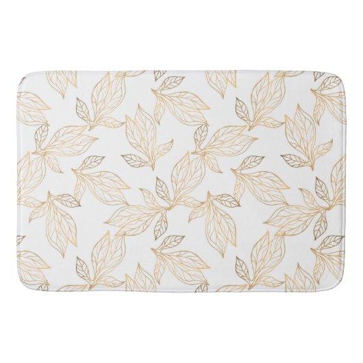 Gold Leaf Designer Large Bath Mat (Voorkant)