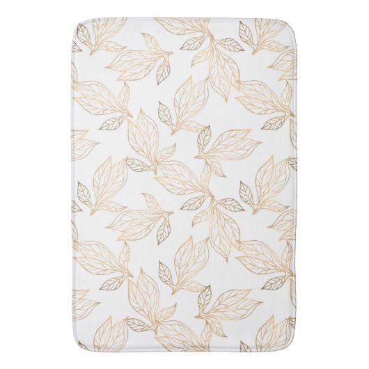 Gold Leaf Designer Large Bath Mat (Voorkant Verticaal)