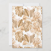 Gold Leaf Dried Pampas Grass Vrijgezellenfeest Kaart (Achterkant)