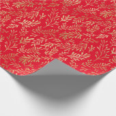 Gold Leaf Elegant Kerst Cadeaupapier (Hoek)