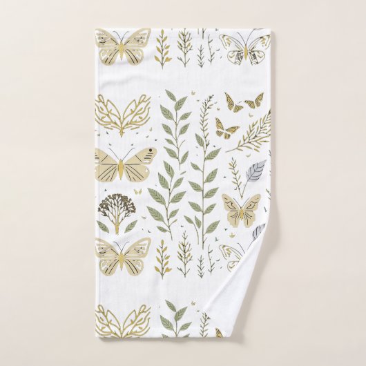 Gold Leaf en Butterflies Bad Handdoek (Handdoek)