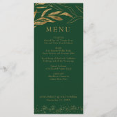 Gold Leaf en Confetti Emerald Green Menu (Voorkant)