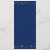 Gold Leaf en Confetti Royal Blue Menu (Achterkant)