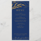 Gold Leaf en Confetti Royal Blue Menu (Voorkant)