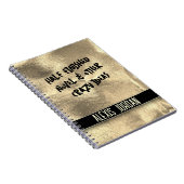 Gold Leaf Fantasy Zwart-wit graffiti Notitieboek (Rechterzijde)